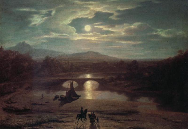 Washington Allston Moonlit Landscape Norge oil painting art